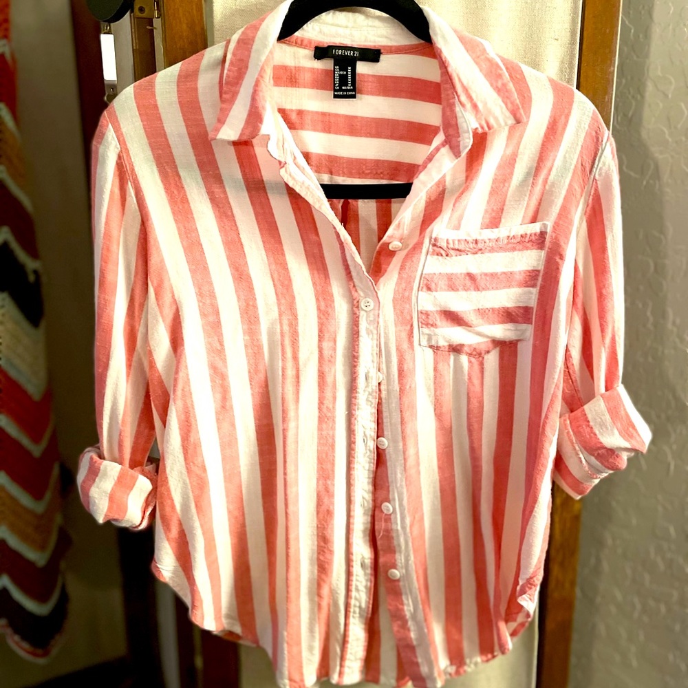 Pink button down